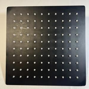 10'' Black Square Slim Shower Head Rainfall Overhead 304SUS